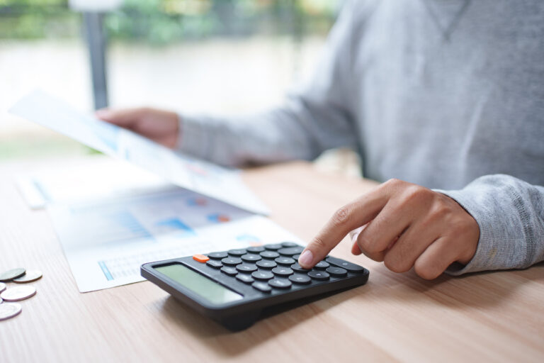 Calculator used for finance accounting, billing, saving money, investment planning, and expense management.